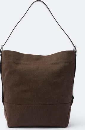 Christophe Lemaire Belted leather-trimmed canvas tote bag