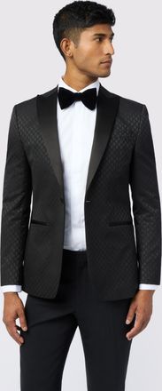 Ted Baker Mens Sabine Slim Fit Diamond Jacquard Jacket - Black - Size 50 (Chest)