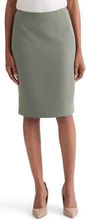 Kasper Stretch Crepe Slim Skirt in Dark Sea Stone at Nordstrom, Size 16