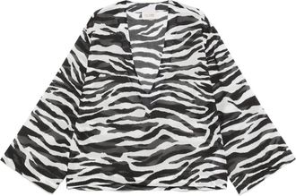 The Attico Blusa con stampa zebrata - Bianco