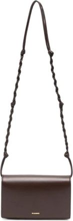 Jil Sander Tangle Portemonnee - Dames - Schoudertassen - Bruin - ONE Size - Leer - Tassen