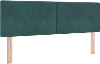 vidaXL Vidaxl Cabecero Con Luces De Tiras Led Verde 80 Cm Terciopelo