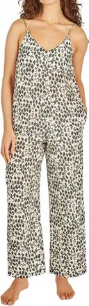 Traffic People V-Neck Sleeveless Jumpsuit In Black Tropical Malady