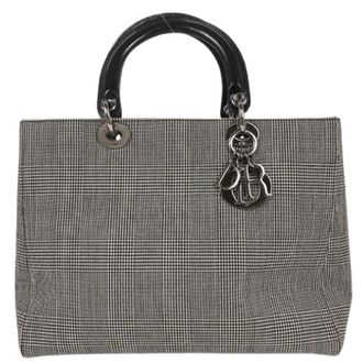 Dior Pre-owned Vintage Lady Dior Tas - Dames - Vintage Handtas - Grijs - ONE Size - Tweed - Vintage