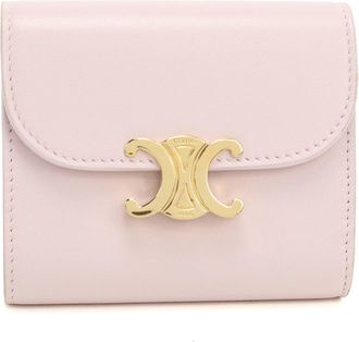 Celine Pink Leather Wallet (Tri-Fold) (Pre-Owned)