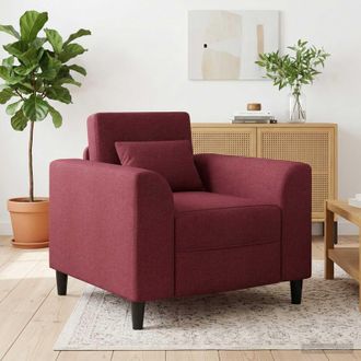 vidaXL Vidaxl Poltrona Rosso Vino Tessuto