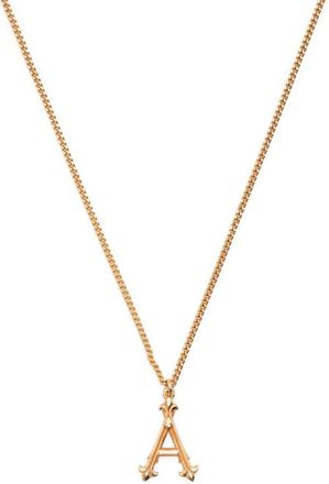 Emanuele Bicocchi gold alphabet pendant necklace - unisex - 24kt Gold Plated Sterling Silver - One Size