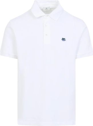 Etro Polo Shirts, male, White, M, Roma Plain Polo