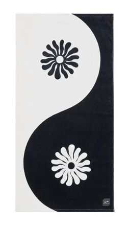 Slowtide Botanical Balance Beach Towel In Black