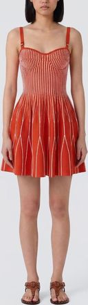 Elisabetta Franchi Abito midi in maglia bicolor Elisabetta Franchi