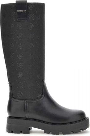 Guess Yannis 4G Logo Boot - Dames - Hoge Laarzen - Zwart - 37 EU - Leer - Schoenen