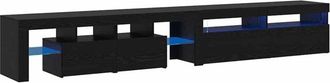 vidaXL Vidaxl - Cabinetes de Televisión 2 pcs Roble negro 260 x 36.5 x 40 cm