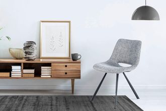 Kayoom Stuhl »Josephine 325 2er-Set, zeitloses Design, mit geometrischer Aussparung« (Set) 2 Stk.pflegeleicht, schlicht, weiche Polsterung für angenehmes Sit