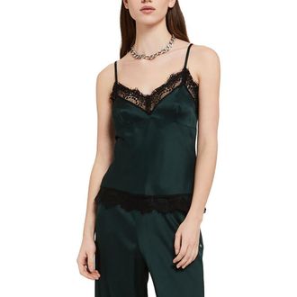ottod'Ame Viscose Top With Lace in Forest at Nordstrom, Size 40 It