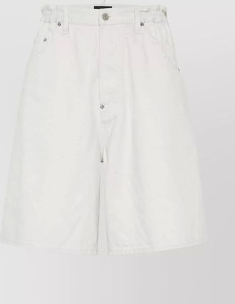 Dsquared2 cotton mid-rise wide-leg knee-length denim chino shorts