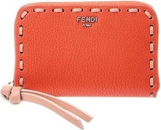 Fendi Fendi Peekaboo Mini Leather Coin Purse