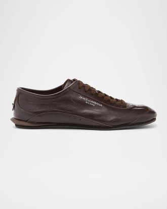 Dolce & Gabbana Men & apos;s Lipari Leather T-Toe Low-Top Sneakers