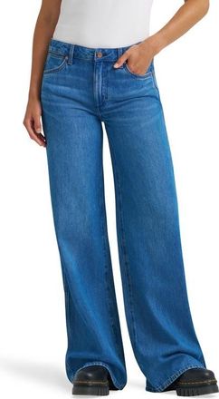 Wrangler Worldwide Mid Rise Wide Leg Jeans in Lasso Twilight at Nordstrom, Size 32
