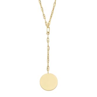 Fossil Womens Heritage D-Link Gold-Tone Stainless Steel Y-Neck Necklace
