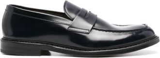 Doucal's apron-stitching leather loafers - men - Calf Leather/Calf Leather/Calf Leather - 42.5 - Blue