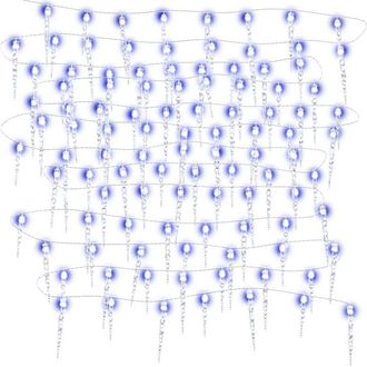 vidaXL Luces carámbano Navidad 200 LED azul acrílico PVC 20 m vidaXL