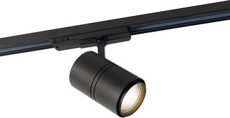 QAZQA Moderno Foco De Carril Moderno Regulable Trif&aacute;sico Negro Con Led 3000k - Ruler 38 Aluminio /pl&aacute;stico Redonda Incluye Led Max. 1 X 25 Watt - Qazqa