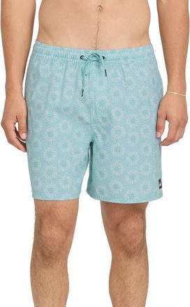 Quiksilver Ocean Mayhem Volley Swim Trunks in Aqua at Nordstrom, Size Xx-Large