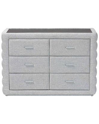 Baxton Studio Cadmus Modern Channel-Tufted 4-Drawer Dresser