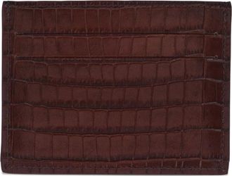 Longchamp crocodile-effect leather wallet - women - Leather - One Size - Red