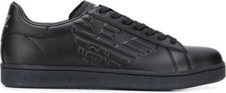 Emporio Armani Tennis Dynamic Sneakers - Heren - Sneakers - Zwart - 39 1/3 EU - Leer - Schoenen