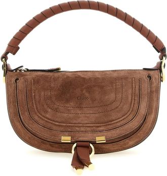 Chlo&eacute; Marcie su&egrave;de schoudertas - Dames - Tassen - Bruin - Maat: ONE Size Su&egrave;de