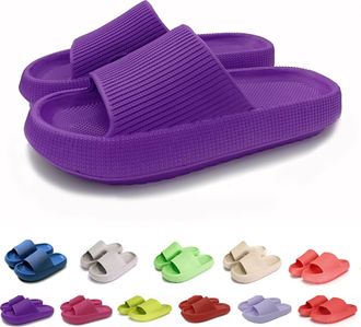 Generic Cloud Sliders Women Men Cozisliders Original Sliders Slippers Pool Summer Bathing Slipper (Purple, Adult, Men, 9, Numeric Range, UK Footwear Size Syst