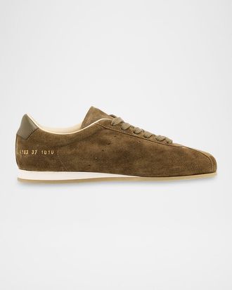 Common Projects Low-Top Suede and Leather Sneakers