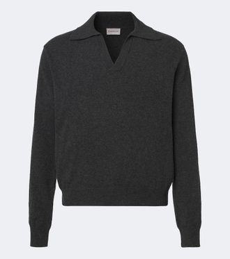 Moncler Wool and cashmere-blend polo sweater