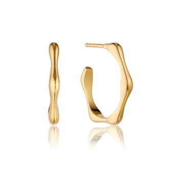 Lily & Roo Gold Bamboo Hoop Earrings