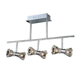 Netlighting Elisa Semi Flush Bar 6 Light G4 Polished Chrome NOT LEDCFL Compatible in Grey