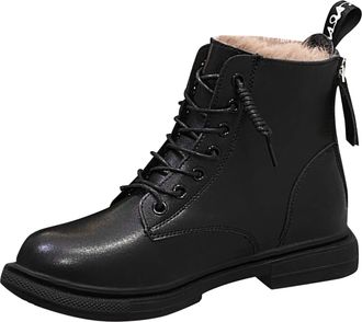 Generic Stylish Womens Ankle High Boots with Thick Heel and Over Knee Pleated Suede Design for Fashionable High Heels Footwear (Black, 4.5)