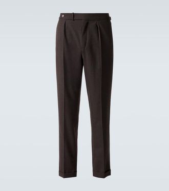 Dunhill Wool and cashmere flannel tapered pants