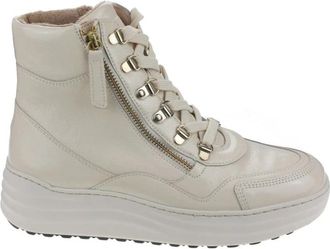 Gabor Leren Laarzen met Veters - Dames - Veterlaarzen - Wit - 42 EU - Leer - Schoenen