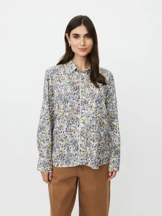Masai MaIthyria Floral Print Shirt in Placid Blue at Nordstrom, Size Xx-Large