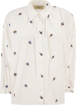 Max Mara Weekend Maxmara Wkdbutterfly Poplin Shirt With Embroidery