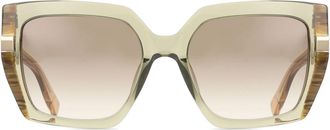Furla SFU818 096R Mens Sunglasses Green Size 55