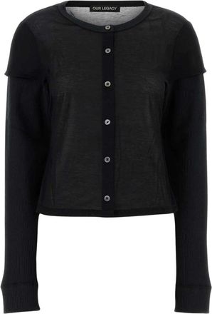Our Legacy Blastojer Cardigan - Dames - Vesten - Zwart - S - Katoen - Truien & Vesten
