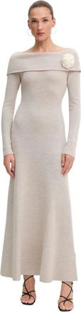 Blugirl Maxi abito a fiori con spalle scoperte - - Dresses - Donna - Beige - S