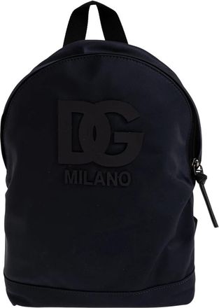Dolce & Gabbana Nylon Rugzak met Logo - unisex - Rugzakken - Blauw - ONE Size - Nylon - Tassen