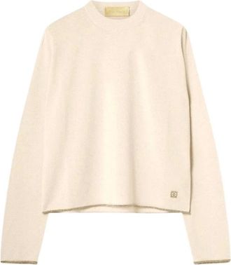 Momoni Karasu Pullover - Dames - Ronde hals truien - Beige - L - Wol - Truien & Vesten