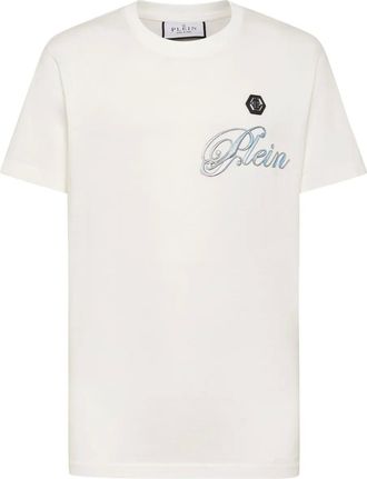 Philipp Plein T-shirt in cotone con stampa Skull - Bianco