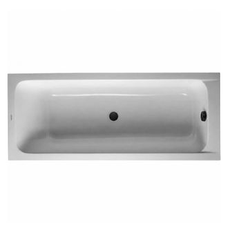Duravit Ba&ntilde;era Recta 180 X 80 Duravit D-code Acr&iacute;lico Con Desag&uuml;e En El Centro + Desag&uuml;e Negro Mate