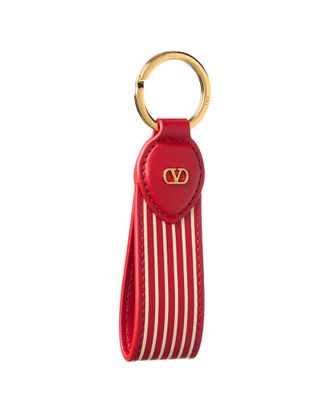 Valentino Vlogo Signature Leather Keychain