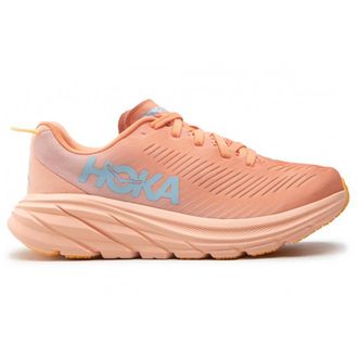 Hoka One One Hoka Rincon 3 Synthetic Textile Womens Low Top Trainers - Shell Coral Peach Parfait - Size:UK 5.5